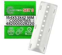 3 Pièces Ailette de Tambour de Machine à Laver 154x53x42 mm avec Code O'origine C00097565 482000028220 pour Indesit pour Ariston pour Whirlpool - Garantie de 5 Ans - ONIX TECH