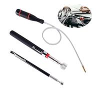 3 Pièces Aimant Telescopique, 60CM Magnétiques Télescopiques, Outil de Ramassage Magnétique Flexible Tige Aimant Mecanique pour Récupérer Petites Pièces,Clés,Pièces Automobiles(1.5 LB 3 LB 5 LB)