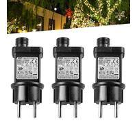 3 pièces Alimentation LED 6W 31V : Transformateur Basse Tension 8 Modes avec Minuterie, Alimentation LED IP44 avec Mémoire pour Guirlandes Lumineuses, Glaçons Lumineux, Décorations de Noël