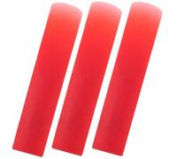 3 Pièces Anches de Clarinette en Résine Rouge, pour Élèves | Surface Polie sans Bavures, Entretien Réduit, pour Prestations et Orchestre Scolaire, Pièces de Rechange