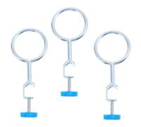 3 Pièces Anneau de Support de Laboratoire en Fer Argenté | Montage Stable sur Paillasse, Usage Solide, pour Entonnoirs Séparateurs et Cours de Chimie Couleur Aléatoire