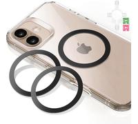3 Pièces Anneaux Métalliques Compatible avec MagSafe Anneau Autocollant Adhésif 3M Épaisseur Accessoire pour Charge Magnétique Support Téléphone Voiture (3)