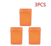 3 pièces anti-poussière 3.5 pouces IDE SATA HDD Caddy boîtier en plastique disque dur antichoc HDD multicolore HDD boîtier de boîtier-Orange 3PCS