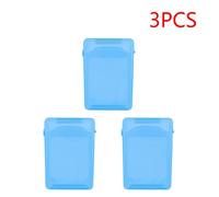 3 pièces anti-poussière 3.5 pouces IDE SATA HDD Caddy boîtier en plastique disque dur antichoc HDD multicolore HDD boîtier de boîtier-Bleu 3PCS