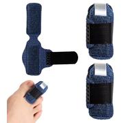3 pièces attelle doigt bleue, Attelles d'orteil pour orteils cassés, Redresseur Réglable, Etirements d'orteils pour aligner et soutenir les orteils, Etirements d'orteils en marteau