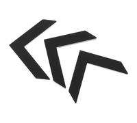 3 Pièces Autocollant de Panneau Directionnel en Acrylique Noir | Flèches et Texte, Adhésif Puissant, Style Minimaliste Professionnel, pour Bureaux et Lieux D’événements