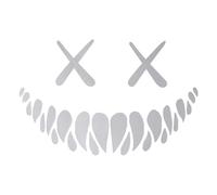 3 Pièces Autocollants De Démon De Sourire Pour Voiture - Imperméable À L'eau, Universel Pour La Plupart Des Fenêtres De Voitures