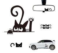 3 Pièces Autocollants de Voiture Chats,Chat Sticker Autocollant Vinyle Automobile Décoration Extérieure Décorations de Voiture Accessoires Decal pour SUV Camion Moto Portes Murs Ordinateur Portable