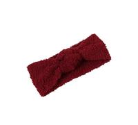 3 pièces automne hiver noeud unique bandeaux élastiques couleur unie bandeau Turbans Pour Hiver(Red)