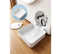 3 pièces Bac de drainage de machine à laver, conception anti-débordement de collecte d'eau d'urgence, matériau plastique blanc durable, convient pour le dispositif de sortie de pompe de drainage de fi