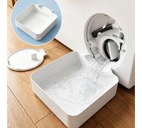 3 pièces Bac de drainage pour filtre de machine à laver, conception anti-débordement de collecte d'eau d'urgence, matériau en plastique blanc durable, convient pour le dispositif de sortie de pompe de