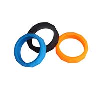 3 Pièces Bague en Silicone Antidérapante, Hexagonale | Micro en Spectacle et Interviews, Réduit les Chocs, Protège des Chutes, Forme Circulaire