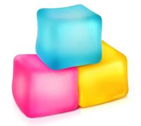 3 Pièces Balle Anti-Stress Enfant Adulte Cube, Boule Fidget Toys Anti Stress Squishy, Cube Boules Squeeze Décompresser Balles, Jouet Sensoriel pour Soulager l'anxiété et Gérer La Colère