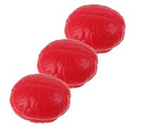 3 Pièces Balle de Rééducation Main pour Seniors, Rouge | PU Polyuréthane, Portable, Thérapie à Domicile, Réduit L’inconfort Palmaire, Renforcement Prise