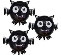 3 Pièces Ballon Chauve Souris, Ballons Halloween, Ballon en Aluminium Chauve Souris Noir Ballons de Fête d'Halloween, Ballon Helium Halloween pour Décoration Maison Hantée, Halloween Fête à Thème