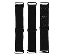 3 Pièces Bande Élastique Ajustable, Maintien Antidérapant Noir | Nylon, Latex et Polyester, Bordure de Ligne Capillaire, pour Perruques Lace Front, Scène