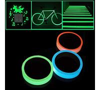 3 Pièces Bande Fluorescente,10mm*5m,Bande Fluorescente Autocollante,Lumineux Ruban Adhésif Autocollant,Amovible Étanche,Pour Décorations,Voitures,Escaliers,Télécommandes(Plusieurs Couleurs)