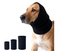 3 pièces Bandeau Apaisant pour Chiens et Chats,Hautement élastique, Protection pour Oreilles Soulager l'Anxiété Contre Le Bruit,Tonnerre, Feux d’Artifice/toilettage（Petit+ Moyen +Grand） (Noir)