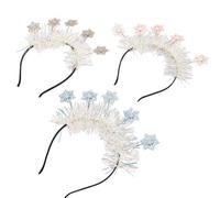 3 Pièces Bandeau de Noël Petit Flocon Bleu, Feutre | Fête et Mascarade, Élément Xmas, Décoration Capillaire pour Garçon et Filles