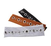 3 Pièces Bandeau Élastique Creux en Polyester, Style Punk Rock | Tissu Extensible Confortable, Maintien Sûr Toute la Journée, Look Grunge Rétro, pour Festivals et Photos