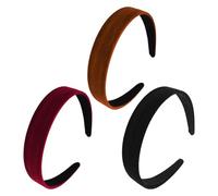 3 Pièces Bandons En Velours, Bandeaux À Larges Féminines, Bandeaux De Style Rétro, Bandeaux Simples Et Polyvalents, Accessoires Capillaires Pour Femmes.