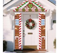 3 Pièces Bannières de Porte Joyeux Noël, Bannière Noel Exterieur 180 x 30 cm, Bannières de Porte Décoration, Couverture de porte de Noël pour Décoration Vacances Hiver Porte Entrée Maison