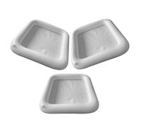 3 Pièces Bar Gonflable Piscine Blanc en PVC pour Boissons et Glace | Piscine et Barbecue, Inflation Rapide, Grosse Capacité de Rangement, Design et Portable