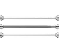 3 pièces - Barre de rideau de douche de 50 cm sans percer réglable de 55 cm à 85 cm, barre télescopique pour douche & baignoire, barre de rideau en inox à pincer, barre de penderie