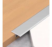 3 pièces Barre de Seuil Bande de transition en aluminium en forme de T for sol for combler les espaces entre les lames de sol stratifié et les carreaux(Silver,50mm 3PCS 90cm/3ft)