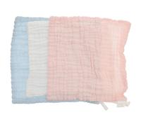 3 Pièces Bavoir pour Bébé en Gaze de Coton Lavable, Doux | Lingette de Toilette pour Bébé, Serviette Post Accouchement, Format Pratique, Usage Quotidien