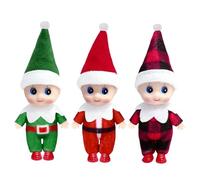 3 Pièces Bébé Elfe de Noël pour Enfant,Mini Lutin Farceur Bebe Jumeaux,Petit Mignon Poupée Elfe Accessoire de Tradition pour Noel,Poupée de Noël Cadeau pour Filles et Garçons Décorations de Noel