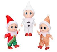 3 Pièces Bébé Lutin Farceur, Lutin Farceur de Noel Bebe, Mini Lutin Farceur de Noel, Lutins Farceurs de Noel, Bebe Lutin Farceur de Noel, Jouets de Noël, Elfe de Noel Farceur pour Filles Garçons