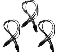 3 Pieces Bicycle Tensioner,73 cm 3 in 1 Luggage Rope,Elastic Bicycle Luggage Rope,Elastic Strap Belt,Flat Tensioners with Hooks,for Camping,Motorcycle,Helmet