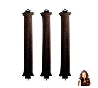 3 Pièces Bigoudis Cheveux Sans Chaleur,Boucle pour la Nuit pour Dormir,Rouleau Cheveux Long Avec Crochet,Bigoudis de Sommeil Doux,Heatless Hair Curlers Overnight Blowout pour Most Hairstyles,Marron