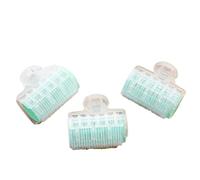 3 pièces bigoudis paresseux frange rouleau bigoudis en plastique auto-adhésif cheveux friser coiffure outils de coiffure for outil de coiffure pour Cheveux Courts, Moyens Ou Longs(Green)