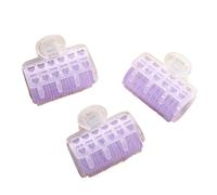 3 pièces bigoudis paresseux frange rouleau bigoudis en plastique auto-adhésif cheveux friser coiffure outils de coiffure for outil de coiffure Bigoudis Cheveux(Purple)
