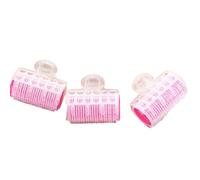 3 pièces bigoudis paresseux frange rouleau bigoudis en plastique auto-adhésif cheveux friser coiffure outils de coiffure for outil de coiffure pour Cheveux Courts, Moyens Ou Longs(Pink)