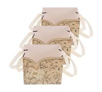 3 Pièces Boîte à Bouquet en Papier Vintage Chinois avec Poignée | Fermeture Bouton Décorative, Maintien Stable sur Table, pour Présents Floraux et Présentation Chez Fleuriste