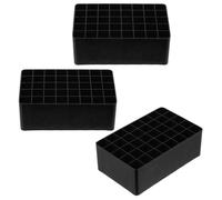3 pièces Boîte à Marqueurs de Bureau Noire en PP pour Rangement des | Organisation du Bureau, Maintien des Pointes, Tri par Couleur, Adaptée aux Feutres et Stylos Gel, Atelier Créatif ou Voyage