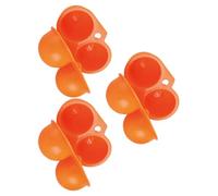 3 Pièces Boîte à Œufs Portable pour Camping en PP Orange | Boite Oeufs Carton, Boite Oeuf Reutilisable, Boite Forme Oeuf, Egg Holder, Rangement Sécurisé Couleur