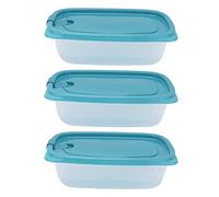 3 Pièces Boîte de Rangement Aliments Rectangulaire éTui Conservation Aliments Bleu en Plastique Conteneur Stockage Aliments Portable Réfrigérateur Boîte de Rangement