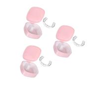 3 Pièces Boîte de Rangement pour Prothèses Dentaires Étui Portable Compact avec Couvercle Boîte de Nettoyage Durable avec Panier Égouttoir pour Voyage Usage Couleur Sakura