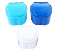 3 Pièces Boîte pour Prothèse Dentaire Portable à Double Couche