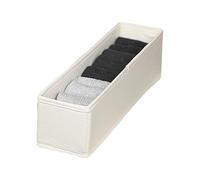 3 Pièces Boîtes De Rangement Étroits En Tissu, 40x10x10cm Bac De Rangement Tissus Pliable, Pour Chaussettes, Sous-vêtements, Petit Panier Empilables Pour Chambre, Salle De Bain, Tiroir, Étagères