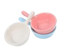 3 Pièces Bol pour Petits Animaux en Céramique | Furets et Hérissons, Nettoyage Rapide, Couleur Vive, Usage en Cage, Décoration Intérieure Couleur Aléatoire