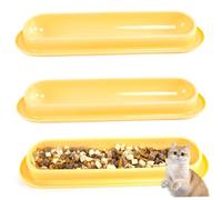 3 pièces bols de nourriture pour chats pour chats d'intérieur 15, 9x1, 8x4, 9 assiettes de nourriture pour chat en plastique avec fond antidérapant bol pour animaux compagnie facile à nettoyer pou.