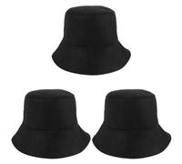 3 Pièces Bonnet de Sauna Noir en Laine Feutrée, Style Pêcheur, Isolant | Structure sans Couture, Maintien Sûr, Surface Douce Non Irritante, Usage Bain Russe, Tête et Front