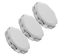 3 Pièces Bouchon de Réservoir D'essence Mini en Métal Argenté | Remplacement sans Outil, Protège Saletés et Débris, pour Petits Réservoirs et Usage Extérieur