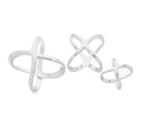 3 Pièces Boucle de Maintien D'ourlet X Argenté en Alliage | Design Élégant et Moderne, Maintien Sûr et Usage Facile, pour Châles et T-shirts