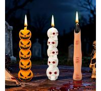 3 Pièces Bougie Parfumée D'Halloween Bougies en Forme de Doigts Effrayante pour la Maison la Fête d'Halloween la Chambre à Coucher les Décorations de Table